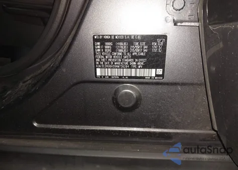 2022 Honda Hr-V Awd Lx from USA, damaged, VIN 3CZRU6H39NM736284